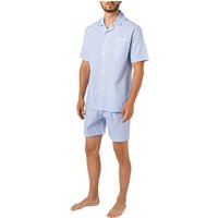 Novila Herren Pyjama blau Stoff gemustert von Novila