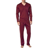 Novila Herren Schlafanzüge rot Jersey-Baumwolle unifarben von Novila