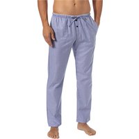 Novila Herren Pyjamahose blau Baumwolle von Novila