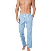 Novila Herren Pyjamahose blau Baumwolle kariert von Novila