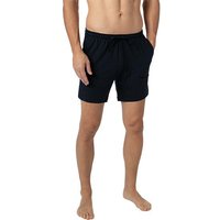 Novila Herren Pyjamashorts blau Jersey-Baumwolle unifarben von Novila