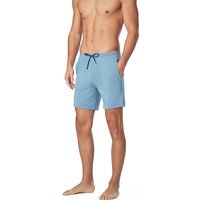 Novila Herren Pyjamashorts blau Jersey-Baumwolle unifarben von Novila