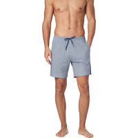 Novila Herren Pyjamashorts blau Jersey-Baumwolle unifarben von Novila