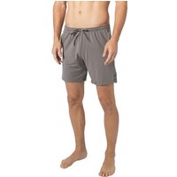 Novila Herren Pyjamashorts braun Jersey-Baumwolle unifarben von Novila