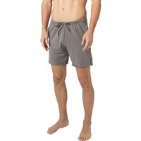 Novila Herren Pyjamashorts braun Jersey-Baumwolle unifarben von Novila