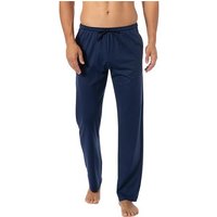 Novila Herren Pyjamahose blau Jersey-Baumwolle unifarben von Novila