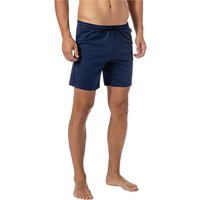 Novila Herren Pyjamahose blau Jersey-Baumwolle unifarben von Novila