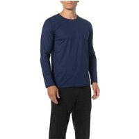 Novila Herren Longsleeve weiß Baumwolle & Mix unifarben von Novila