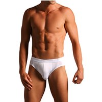 Novila Herren Slip weiß Baumwolle unifarben von Novila