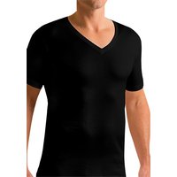 Novila Herren T-Shirt schwarz Baumwolle unifarben von Novila