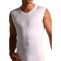 Novila Herren Tanktop weiß Baumwolle unifarben von Novila