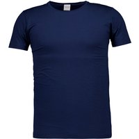 Novila Herren T-Shirt blau Baumwolle unifarben von Novila