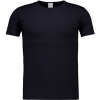 Novila Herren T-Shirt schwarz Baumwolle unifarben von Novila