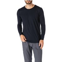 Novila Herren Longsleeve blau Modal unifarben von Novila