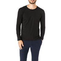 Novila Herren Longsleeve schwarz Modal unifarben von Novila