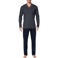 Novila Herren Pyjama blau Baumwolle & Mix Gemustert von Novila