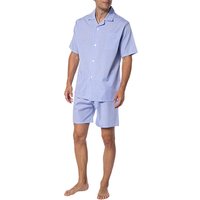 Novila Herren Pyjama blau Stoff Kariert von Novila