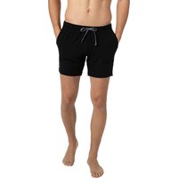 Novila Herren Pyjamashorts schwarz Jersey-Baumwolle unifarben von Novila