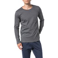 Novila Herren Longsleeve grau Baumwolle unifarben von Novila