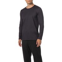 Novila Herren Longsleeve weiß Baumwolle unifarben von Novila