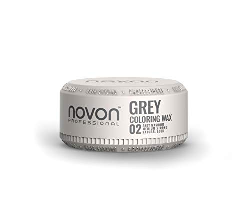 Novon Professional Color Wax - 02 GREY GRAU - 100ml - Farbwax Silver Ash Wax - Hair Wachs - Effekte setzen - Haar Wachs Farbig von novon