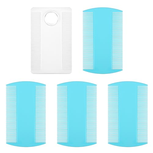 5 Anti-Läusekämme, Feiner Läusekamm Extra Feinen Zähnen Entfernt Läuse Nissen Effizient Haltbare Behandlung für Erwachsene Kinder Haustiere von Novstuf