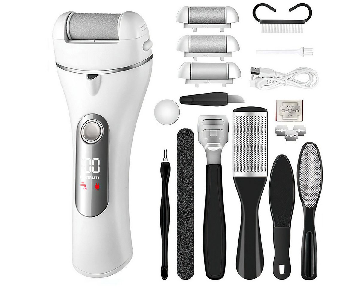 Novzep Elektrischer Hornhautentferner 10-teiliges Set Elektrischer Hornhautentferner für Füße, tragbare LED, 10-tlg. von Novzep