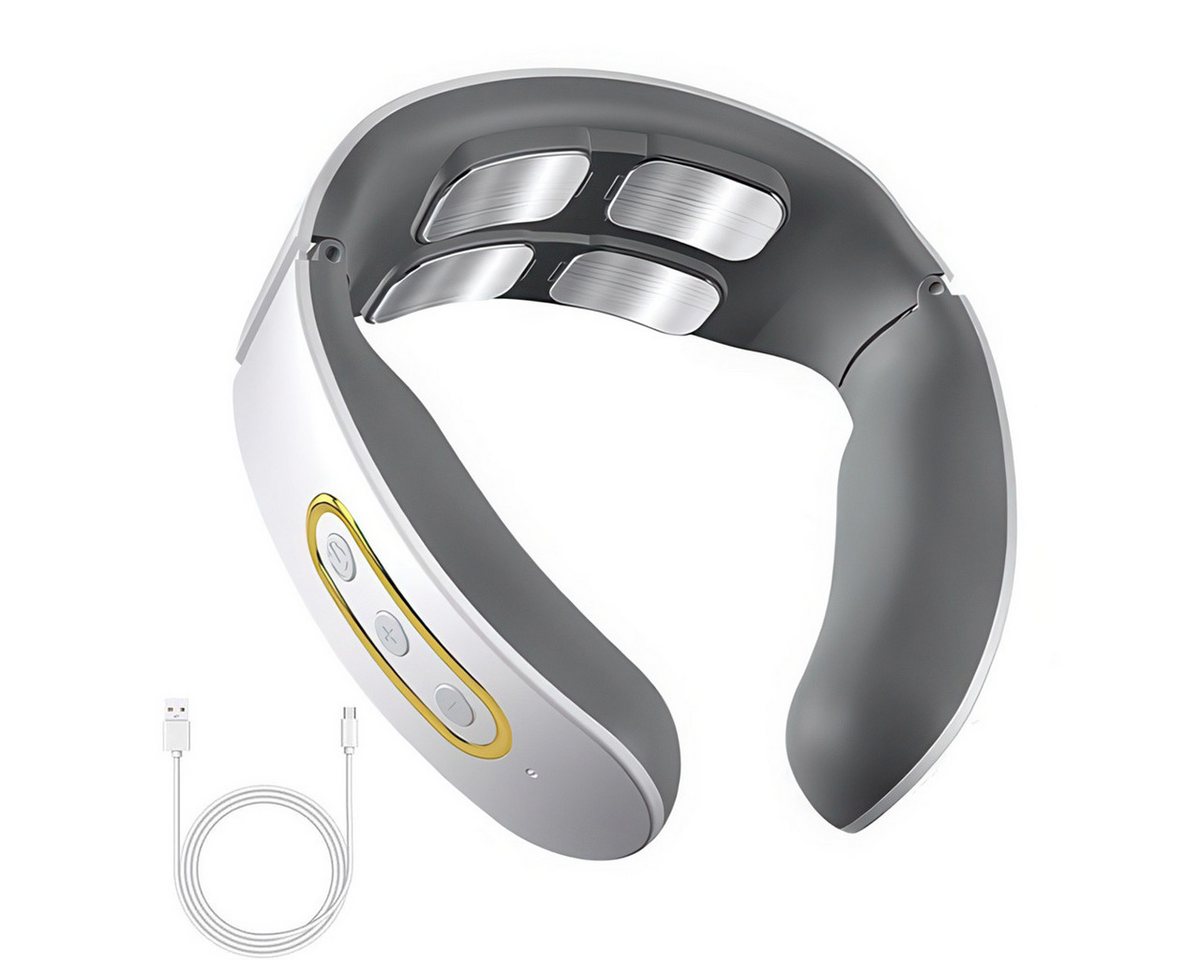 Novzep Nacken-Massagegerät Nackenmassagegerät Kabellos mit Heizfunktion, 9 Intensitäten, 4 Köpfe von Novzep