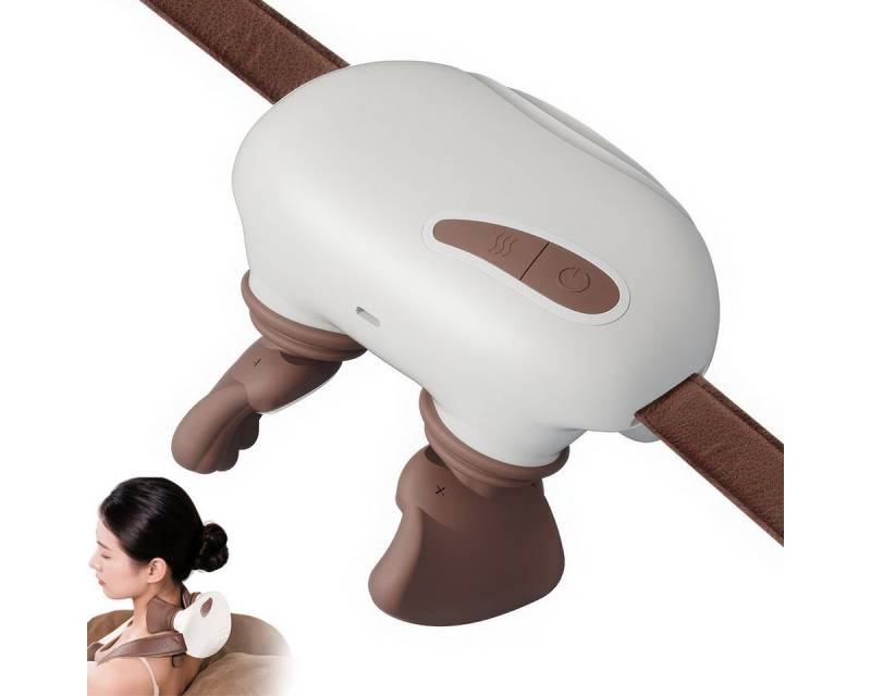 Novzep Nacken-Massagegerät Mini Nackenmassagegerät mit Wärmefunktion, Rücken&Schultermassagegerät von Novzep