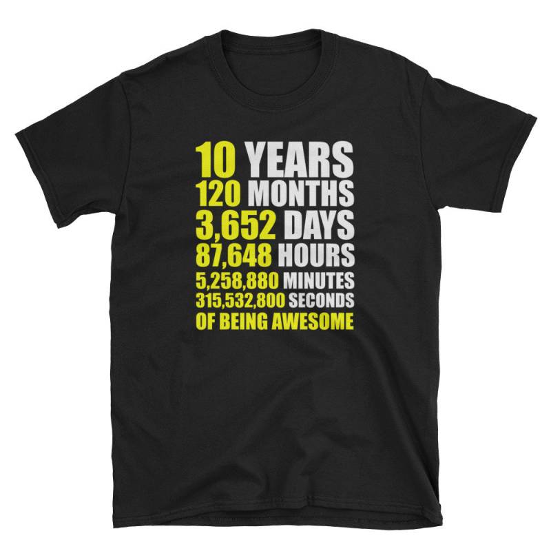 10. Geburtstag Geschenk T Shirt 10 Jahre Alt Sein Awesome T von NowBubble