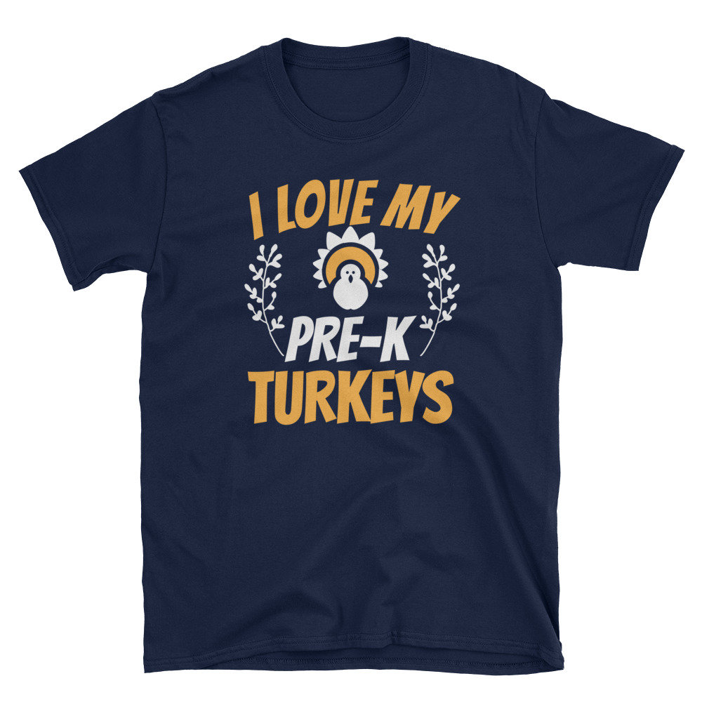 I Love My Pre-K Turkeys Lehrer Thanksgiving T-Shirt Eine Einstige Geschenkidee von NowBubble