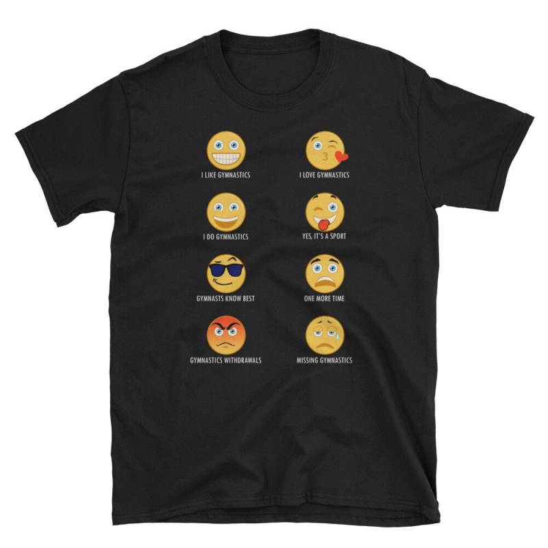 Ich Liebe Gymnastik Turner Emoji Emoticons Grafik T-Shirt von NowBubble