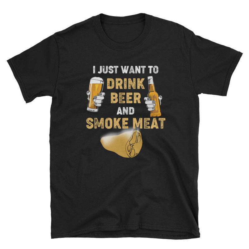 Ich Möchte Nur Bier Trinken Und Rauch Fleisch T-Shirt Eine Tolle Geschenkidee von NowBubble