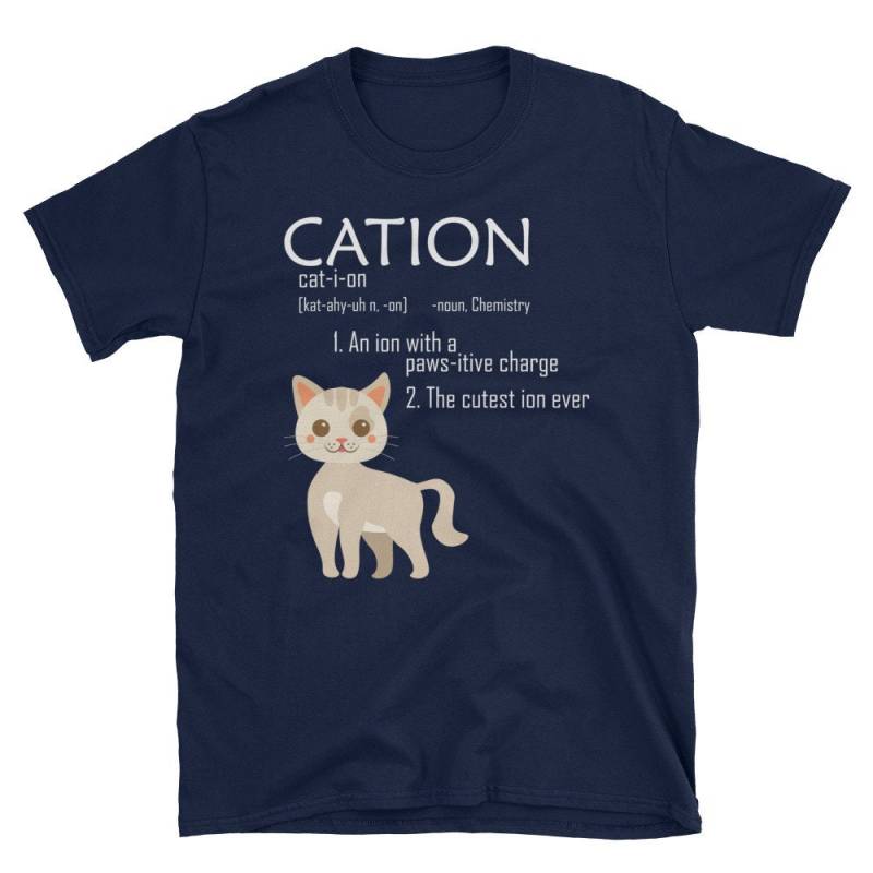 Süße Wissenschaft Katze T-Shirt Kation Chemie Pawsitive Element von NowBubble