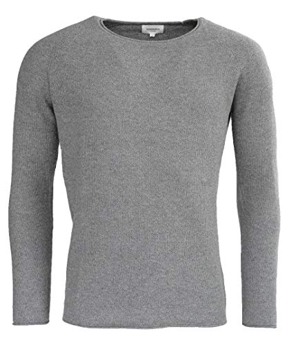 Nowadays Herren Honeycomb Crew Neck Pullover, Grau (Mid Grey Mel 153), X-Large von Nowadays