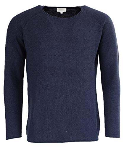 Nowadays Herren Honeycomb Crew Neck Pullover, Schwarz (Peacoat 627), Medium von Nowadays