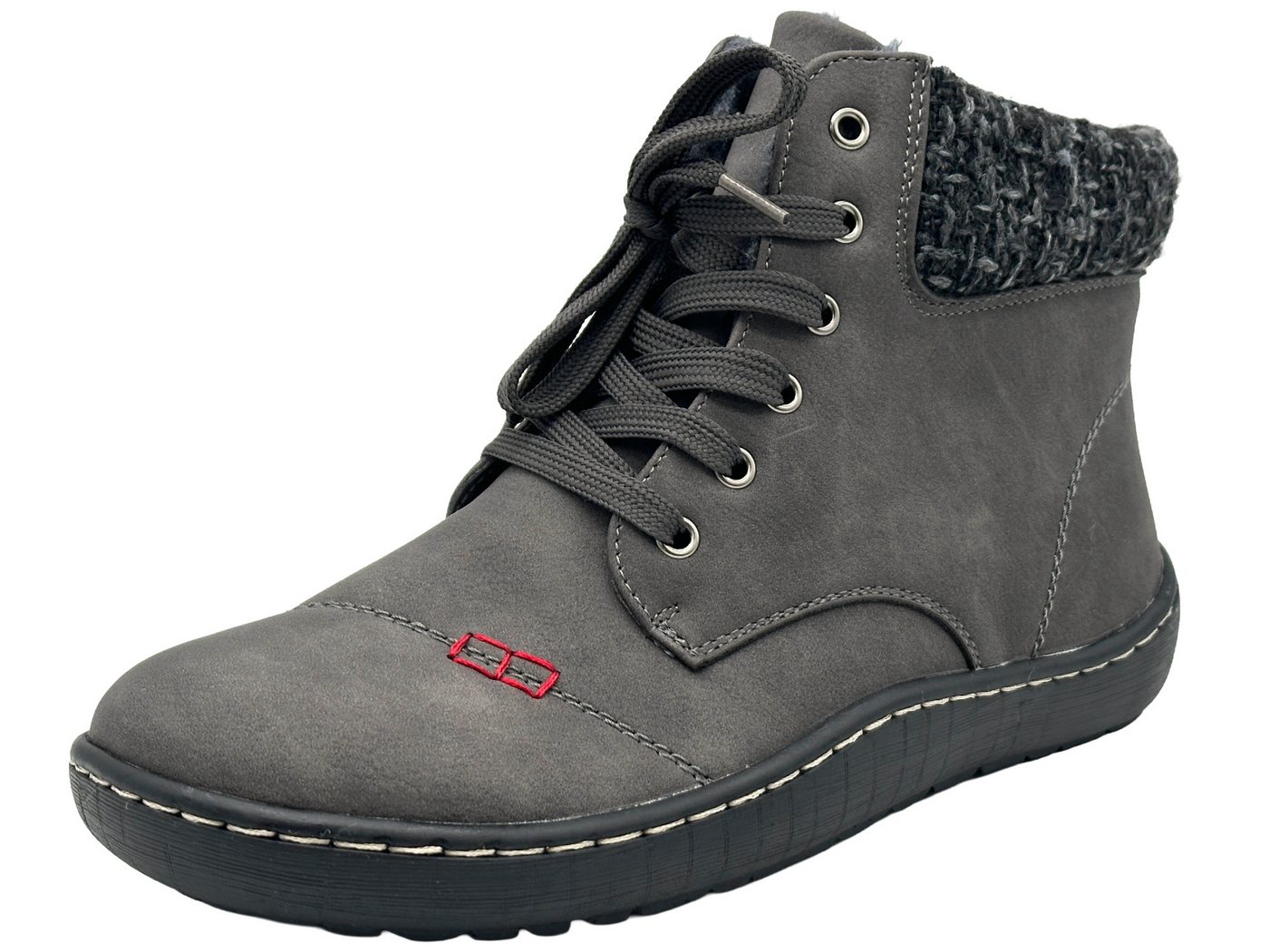 Nowaland Bequeme Damen Winterstiefeletten mit Reißverschluss Winterstiefelette Dekorative Schnürung, wärmendes Innenfutter und flexible Laufsohle von Nowaland