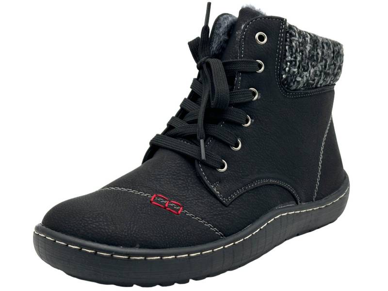 Nowaland Bequeme Damen Winterstiefeletten mit Reißverschluss Winterstiefelette Dekorative Schnürung, wärmendes Innenfutter und flexible Laufsohle von Nowaland