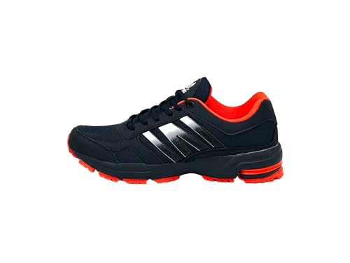 Nowaland Damen Herren Straßenschuhe Sportschuhe atmungsaktive Laufschuhe Turnschuhe Runners (Navy-Orange,42) von Nowaland