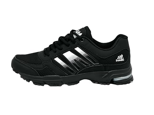 Nowaland Damen Herren Straßenschuhe Sportschuhe atmungsaktive Laufschuhe Turnschuhe Runners (Schwarz-Weiß,44) von Nowaland