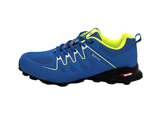 Nowaland Damen Herren Wanderschuhe Bequeme Trail Running Trekkingschuhe Laufschuhe Freizeit Schuhe (Königsblau-Grün,45) von Nowaland