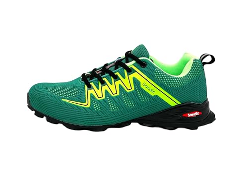 Nowaland Damen Herren Wanderschuhe Bequeme Trail Running Trekkingschuhe Laufschuhe Freizeit Schuhe (Mittelgrün-Apfelgrün,39) von Nowaland