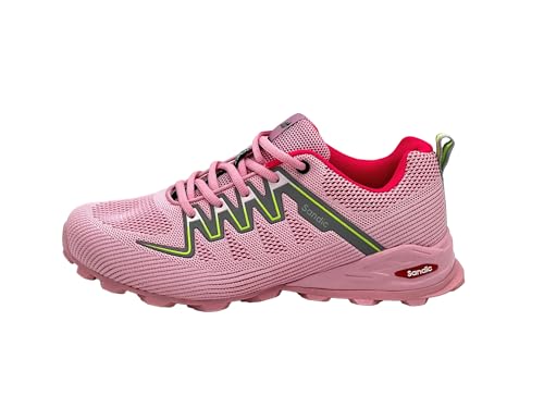Nowaland Damen Herren Wanderschuhe Bequeme Trail Running Trekkingschuhe Laufschuhe Freizeit Schuhe (Pink-Fuchsia,39) von Nowaland