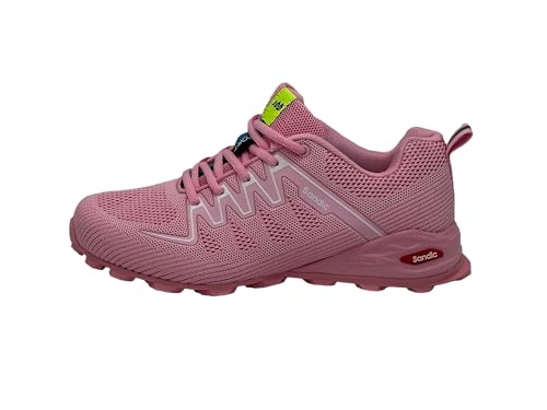 Nowaland Damen Herren Wanderschuhe Bequeme Trail Running Trekkingschuhe Laufschuhe Freizeit Schuhe (Pink-Weiß,40) von Nowaland