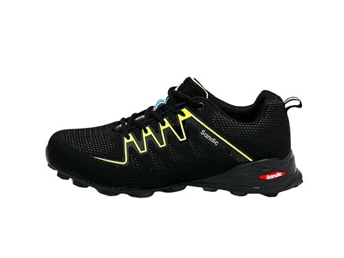 Nowaland Damen Herren Wanderschuhe Bequeme Trail Running Trekkingschuhe Laufschuhe Freizeit Schuhe (Schwarz-Grün,46) von Nowaland
