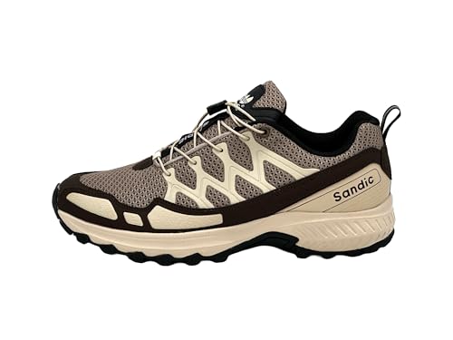 Nowaland Damen Herren Wanderschuhe atmungsaktive Trail Running Trekkingschuhe(Dunkelbraun-Braun, 45) von Nowaland