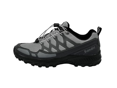 Nowaland Damen Herren Wanderschuhe atmungsaktive Trail Running Trekkingschuhe(Dunkelgrau-Grau, 46) von Nowaland