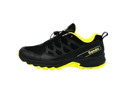 Nowaland Damen Herren Wanderschuhe atmungsaktive Trail Running Trekkingschuhe(Schwarz-Grün, 44) von Nowaland