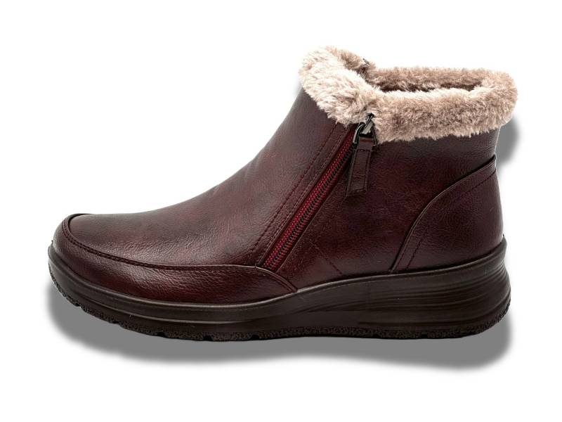 Nowaland Damen Warm Gefütterte Winter-Stiefeletten mit Reißverschluss Winterboots Weiches Innenfutter, leichtes Tragegefühl, praktische Reißverschlüsse von Nowaland