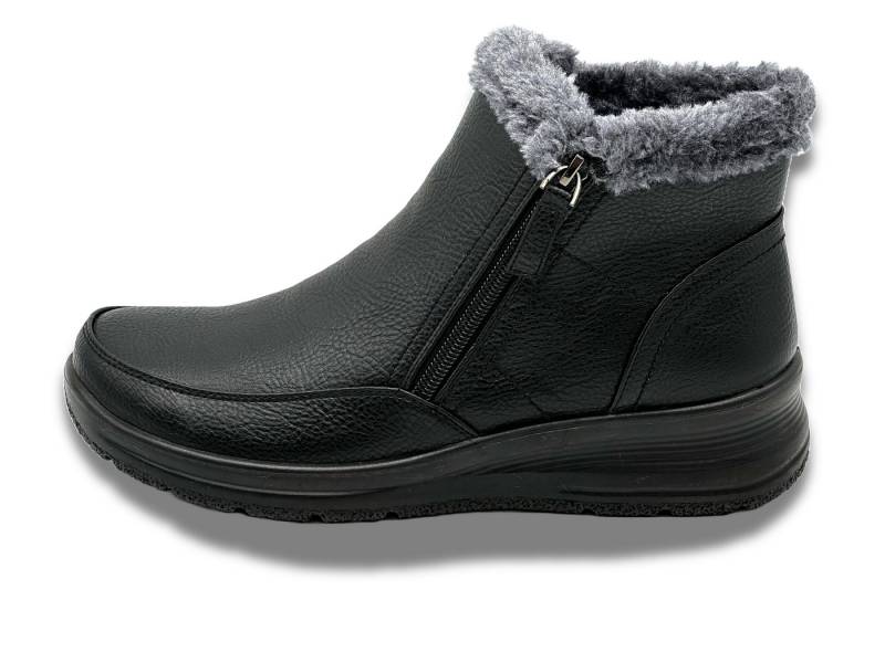 Nowaland Damen Warm Gefütterte Winter-Stiefeletten mit Reißverschluss Winterboots Weiches Innenfutter, leichtes Tragegefühl, praktische Reißverschlüsse von Nowaland